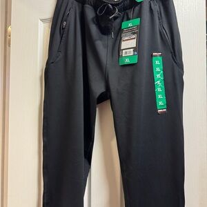 Kirkland Signature Black Men's Jogger Pants with Zipper Pockets